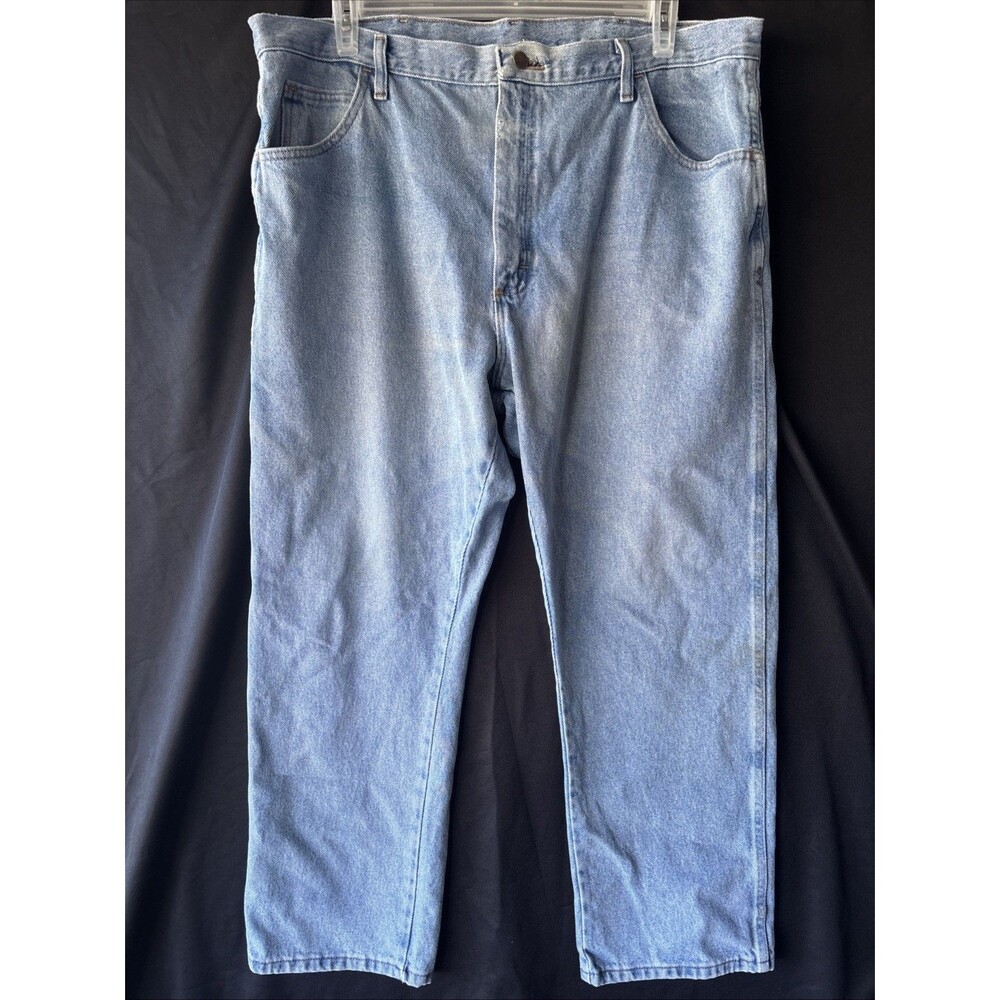 Rustler Jeans Mens 42x29 Y2K Regular Straight Natural Light Wash Faded